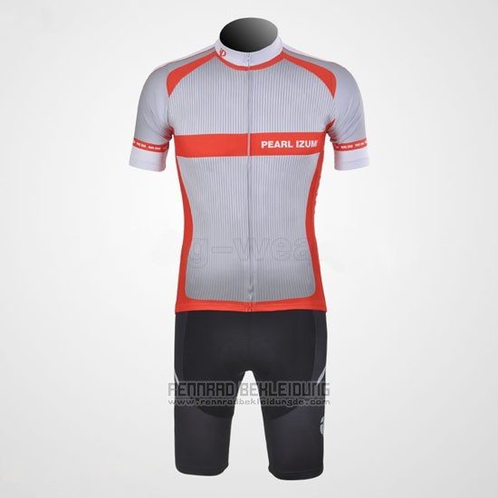 2011 Fahrradbekleidung Pearl Izumi Rot und Grau Trikot Kurzarm und Tragerhose